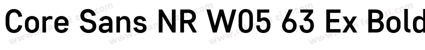 Core Sans NR W05 63 Ex Bold字体转换